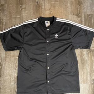 Adidas Button Down Jersey Style with Trefoil logo